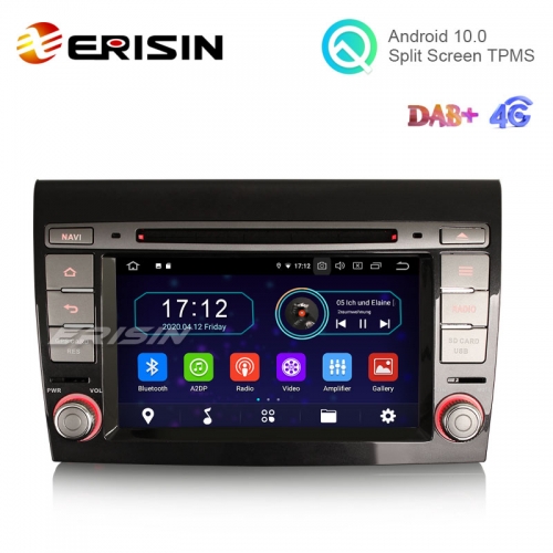 Erisin ES6971F 7" Android 10.0 Car Multimedia DVD GPS 4G WiFi RDS DTV Radio for Fiat Bravo