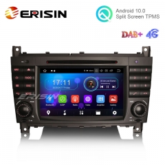 Erisin ES5969C 7" PX30 Android 10.0 Autoradio DVD GPS DAB OBD for Mercedes Benz C-Class W203 CLC W203 CLK200 CLK220 CLK240 CLK270 CLK280