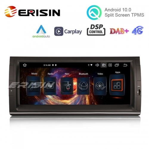 Автомобильная стереосистема Erisin ES8153B 10,25 &quot;Android 10,0 для BMW E53 E39 M5 CarPlay и Auto GPS TPMS DAB + DSP DVR Canbus