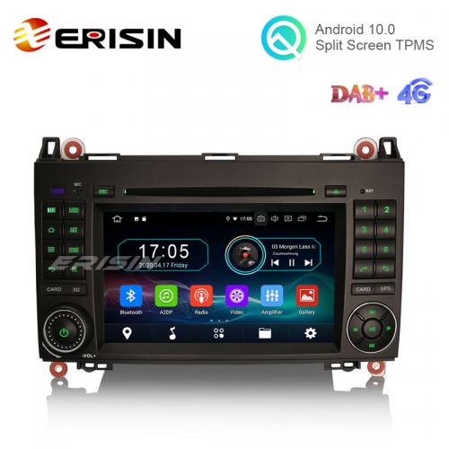 Erisin ES5972B 7" Android 10.0 Car GPS Radio WiFi BT DVD CD for Mercedes Benz A-Class W169 B-Class W245 Sprinter Viano Vito