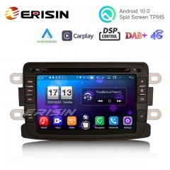 Erisin ES8783D 7" Renault Dacia PX5 Android 10.0 Car Stereo CarPlay & Auto GPS 4G DAB+ DSP for Duster Logan Dokker Lodgy