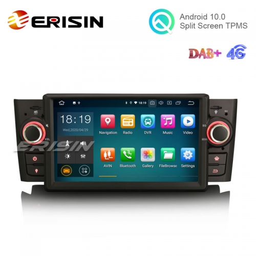 Erisin ES5123L 7" Android 10.0 Autoradio Car GPS Navigation 4G DAB+ for Fiat Punto Linea