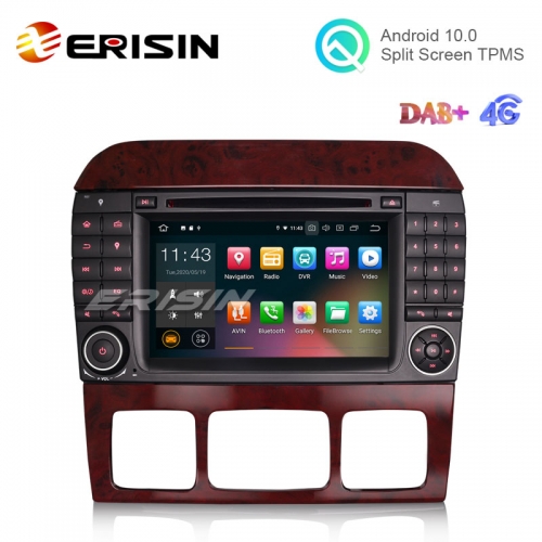 Erisin ES5182S 7 Android 10.0 Car Stereo for Mercedes Benz S/CL Class W220  W215 S500 CL55 GPS DAB+ CD CarPlay+ DAB+