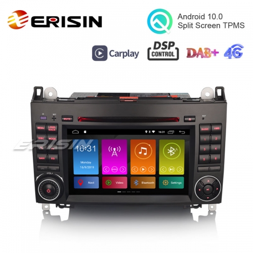 Erisin ES3072B 7" DAB Android 10.0 Car Stereo Satnav CarPlay DSP для Mercedes Benz A / B класса Vito Viano