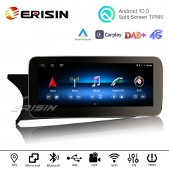 Erisin ES2645C Android 10.0 Car Stereo Head Unit Mercedes-Benz C Class W204 NTG4.0 System 2011-2014 Carplay Auto 4G WiFi Bluetooth
