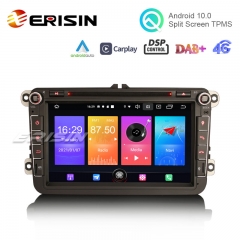 Erisin 8" VW Passat Golf 5/6 Polo Tiguan Jetta Amarok Skoda SEAT Android 10.0 Car Stereo DAB+ DSP Apple Carplay Android Auto OBD2 WiFi Navi