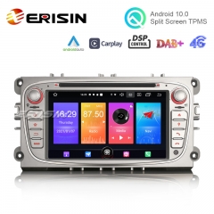 Erisin ES2709FS 7" DSP Android 10.0 Car Radio DVD Player Wireless Apple Carplay DAB+ GPS Navi For FORD Mondeo Focus S-Max C-Max Galaxy