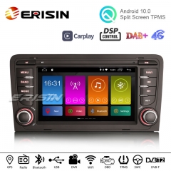 Erisin ES3127A 7" Android 10.0 Car Multimedia Player DSP GPS WiFi 4G CarPlay TPMS DVR DAB+ for AUDI A3 (2003-2011) S3 RS3 RNSE-PU