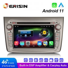 Erisin ES8630M7インチAndroid11カーステレオシステム、アルファロメオミトワイヤレスCarPlay＆Auto 4G WiFi DSPDVDGPSプレーヤー