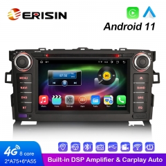 Erisin ES8617A7"8コアAndroid11.0Autoマルチメディアプレーヤー内蔵4GWiFiCarPlay＆Auto GPS System for TOYOTA AURIS COROLLA ALTIS