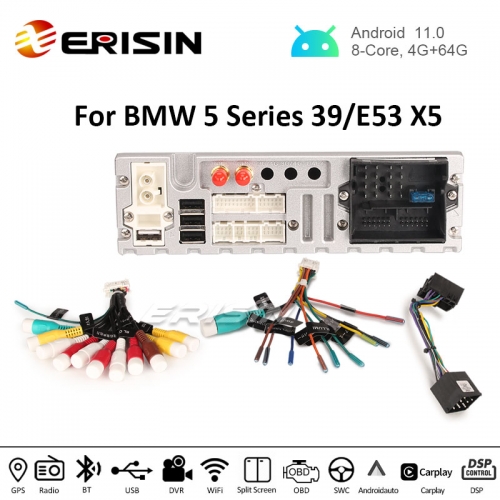 Erisin Autoradio BMW E39 M5 5 Series X5 E53 ES7161B 7in Stereo DAB+ GPS DVR  DTV Bluetooth DVD Navigation USB RDS