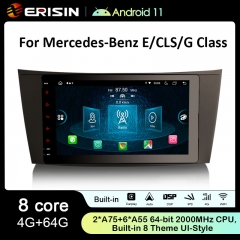Erisin ES8980E 8" IPS Screen DSP Android 11.0 Car Stereo GPS Navigation 4G LTE DPS Wireless CarPlay Auto Radio For Mercedes-Benz CLS Class W219 G-Clas