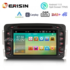 Erisin ES8163C 7" Octa-Core Android 11.0 Car DVD GPS DVR CarPlay & Auto Radio for Benz CLK W209