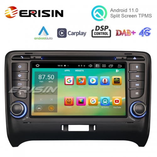 Erisin ES8179T 7" PX5 Android 11.0 Car Stereo for AUDI TT MK2 DSP CarPlay & Auto GPS TPMS DAB+ 4G DVD System