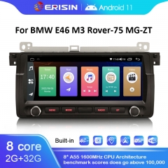 ES4146B 8.8 "octa-core Android 11.0 système multimédia automatique pour BMW E46 MG ZT CarPlay et GPS automatique TPMS RDS 4G LTE emplacement SIM