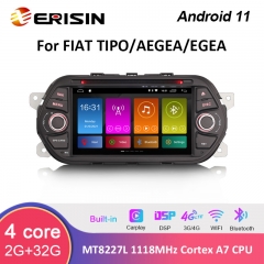 Erisin ES3076E 7" Android 11.0 Car Stereo For Fiat EGEA 2015-2017 GPS Navigation DAB Carplay OBD TPMS DAB Radio