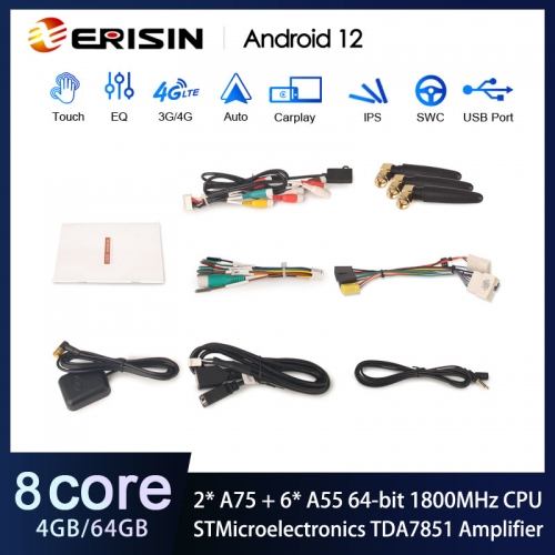 Erisin ES8529D 8 A007 Android 12.0 Car Radio For Renault Dacia