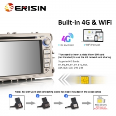 Erisin ES8509FS IPS Android 14.0 Car Stereo CarPlay & Auto DVD for FORD Mondeo Focus Galaxy S-Max C-Max GPS 4G LTE BT5.1