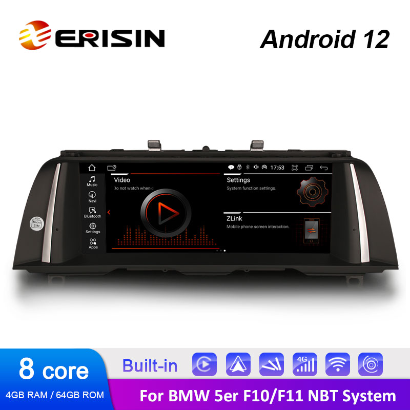 ES3210N 10.25" Octa-Core IPS Android 12.0 BMW 5 Series F10/F11 NBT OEM Radio GPS 4G LTE Wireless CarPlay Android Auto Car Stereo
