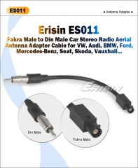 Erisin ES011 Fakra Male to Din Male Car Stereo Radio Aerial Antenna Adapter Cable for VW, Audi, BMW, Mercedes-Benz, Seat, Skoda, Vauxhall