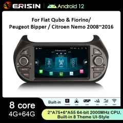 ES8975F 7" IPS Android 12.0 Car Stereo GPS SatNav Radio For Fiat Citroen Nemo Fiorino Peugeot Bipper Qubo DSP 4G LTE Wireless CarPlay Auto BT