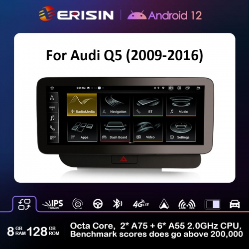 Pantalla Táctil radio Android Auto Carplay Audi Q5 2009-2016