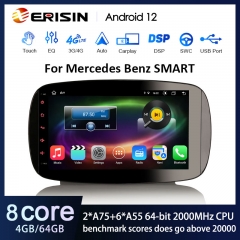 Erisin ES8899S IPS 9" Android 12.0 Car Stereo For Mercedes-Benz Smart GPS System Wireless Carplay Android Auto Radio 4G LTE Dual WiFi