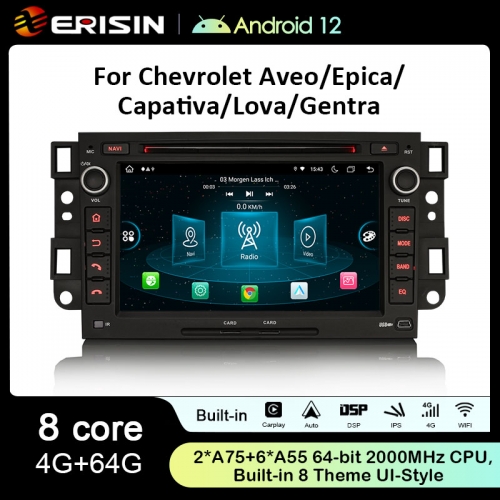 ES8976C 7" IPS Android 12.0 Car Stereo GPS SatNav Radio For Chevrolet Aveo Epica Captiva DSP 4G LTE Wireless CarPlay Auto BT