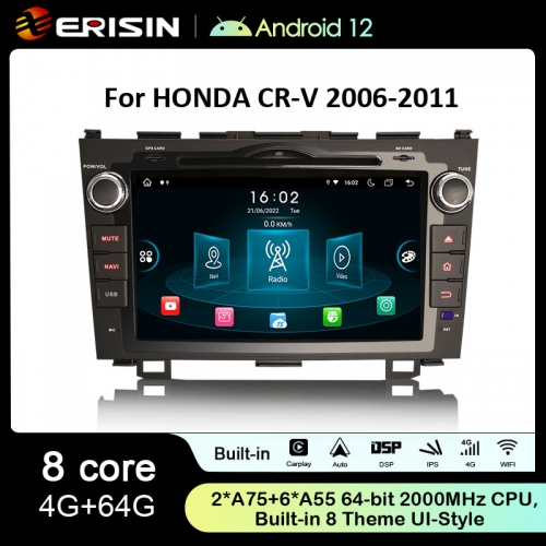 Erisin ES8959C IPS 8 Core Android 12.0 Car DVD GPS Player RDS DSP CarPlay & Auto Radio for HONDA CR-V Stereo Navi DAB+ BT5.0