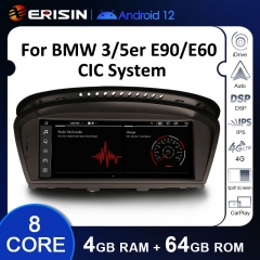 Erisin ES3860I IPS Android 12 Car Stereo GPS For BMW E90 E91 E92 E93 E60 E61 E63 E64 CIC Carplay Auto Radio WiFi 4G DSP System