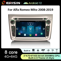 Erisin ES8930M 7" Android 12.0 Car DVD Player GPS For Alfa Romeo Mito Car Stereo CarPlay Auto DSP 4G LTE Canbus IPS Screen