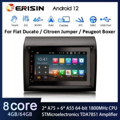 Erisin ES8570D FIAT DUCATO Android 12 Autoradio GPS Navi DAB+ WiFi OBD Car Stereo For CITROEN JUMPER PEUGEOT BOXER Auto CarPlay DVR Canbus