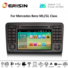 Erisin ES8183L 7" Android 11.0 Car DVD Player GPS For Benz ML-Class W164 GL-Class X164 CarPlay Auto DSP 64G DAB Stereo