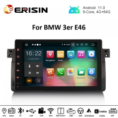 Erisin ES8103B 9" Octa-Core Android 11.0 Car Stereo For BMW E46 M3 Rover 75 DSP CarPlay & Auto Radio GPS TPMS DAB+ 4G DVR BT