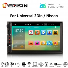 Erisin ES8149U 7" Universal 2 Din Android 11.0 Car Stereo DSP CarPlay & Auto GPS TPMS DAB+ 4G Radio 64G