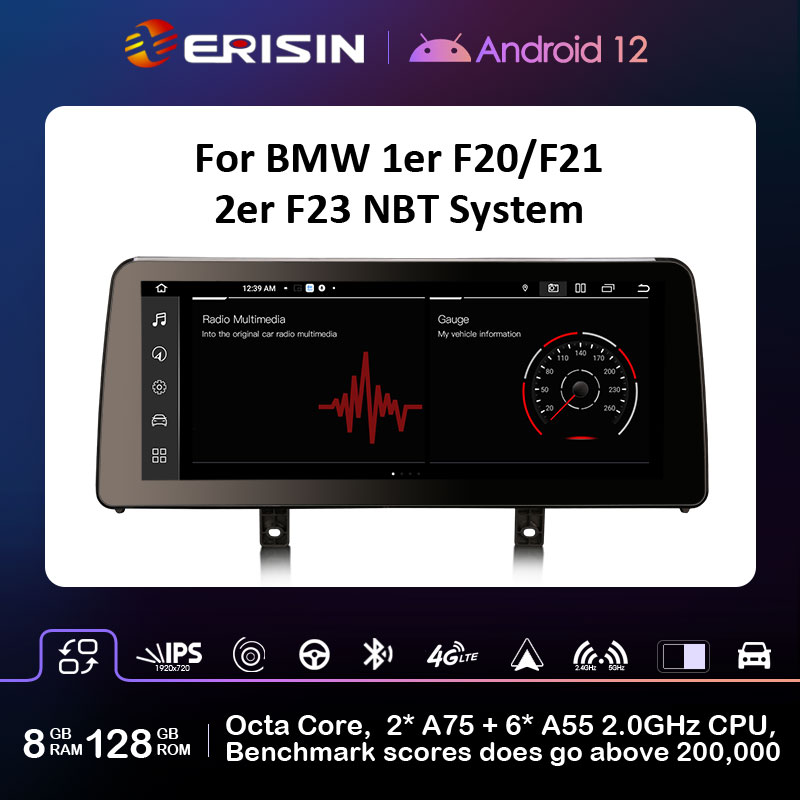 Erisin ES4620NL Android 12.0 Car Stereo Multimedia For BMW 1er F20 F21 2er F22 F23 Head Unit Carplay Auto SWC Wifi IPS DSP