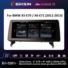 Erisin ES4670IR Right-Hand-Drive Android 12.0  Car Multimedia Player Screen Upgrade GPS For BMW X5 E70 BMW X6 E71 Head Unit Carplay Auto SWC Wifi IPS 
