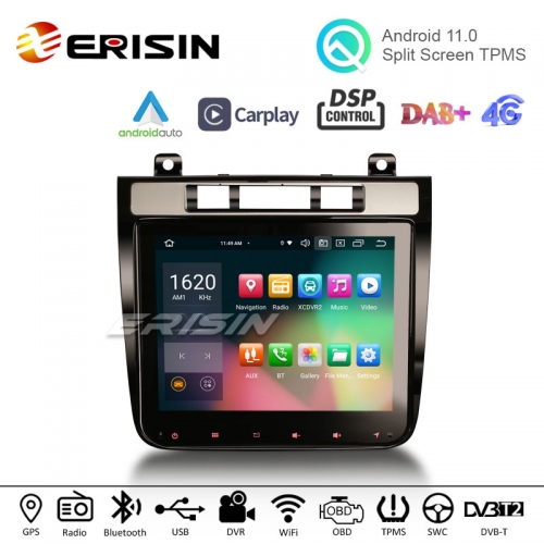 Erisin ES8141T 8.4" Octa-Core Android 11.0 Car Stereo For VW TOUAREG CarPlay & Auto GPS TPMS DVR DTV DAB Radio