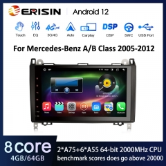 Erisin ES8890B IPS 9" Android 12.0 Car Stereo For Mercedes Benz A B Class Sprinter Viano Vito GPS Navi Wireless Carplay Auto Radio 4G LTE WiF