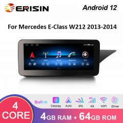 Erisin ES3652R 10.25 Right-hand Drive Wireless Carplay Android 12 Car Stereo GPS SatNav For Mercedes-Benz E-Class W212 WiFi 4G SIM Slot IPS Screen OEM