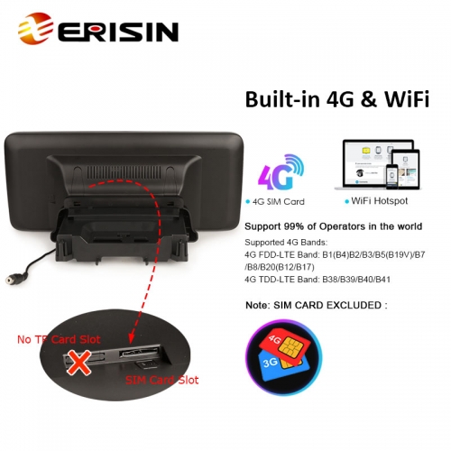 Erisin 12.3 Zoll 8-Kern 8GB 128GB Android 16 Autoradio GPS Navigation für Mercedes C Klasse W205 GLC Klasse X253 NTG 5.0/5.1/5.2 Wireless CarPlay Android Auto Bluetooth 5.1 WiFi 4G DSP DAB Canbus SWC