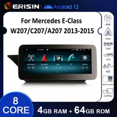 Erisin 7 Pouces 8 cœurs 4Go RAM 64Go ROM Android 12 Autoradio Bluetooth  Navigateur GPS pour