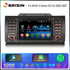Erisin ES6753B Android 13.0 Car Multimedia System For BMW X5 E53 DVD Stereo Wireless CarPlay Auto Radio GPS DSP 4G LTE BT5.0