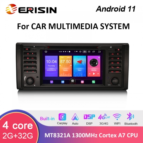 Erisin ES2739BN DPS Android 11.0 Car Stereo DVD For BMW X5 E53 5er E39 M5 CarPlay Auto Radio GPS Multimedia System