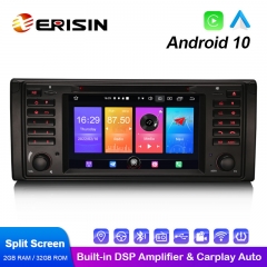 Erisin ES2739B Android 10.0 Car DVD Player GPS For BMW 5 Series E39 X5 E53 M5 Multimedia Autoradio Bluetooth RDS WiFi