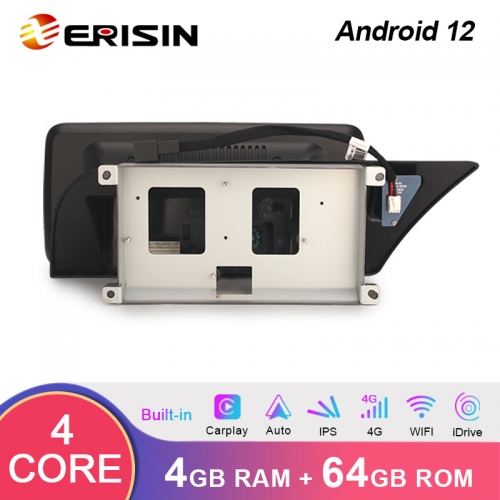 Erisin 10,25 Pollici 8-Core 4GB 64GB Android 14 Autoradio Bluetooth GPS Navigatore Per Audi A4 A5 B8 S4 S5 2009-2016 Supporto CarPlay Senza Fili Android Auto WiFi 4G DSP DAB IPS Schermo USB - View #10