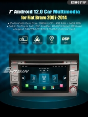 Erisin ES8971F 7" IPS Screen 8 Core Android 12.0 Car DVD Player GPS 4G LTE DPS Wireless CarPlay Auto Radio For Fiat Bravo