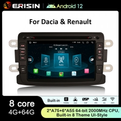 ES8973D IPS Android 12.0 Car Stereo GPS Radio DVD SWC For Renault Dacia Duster Logan Sandero Lodgy Dokker DSP Autoradio Wireless CarPlay 4G LTE OBD BT