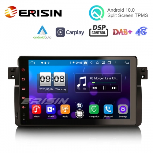 Erisin ES8796B 9" Android 11.0 Car Stereo for BMW E46 PX5 DSP 64G CarPlay & Auto GPS 4G DAB+ WiFi Sat Nav