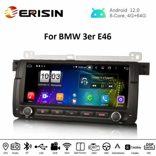Erisin 8-Cœurs 4Go 64Go Android 13 Autoradio GPS Stéréo pour Fiat